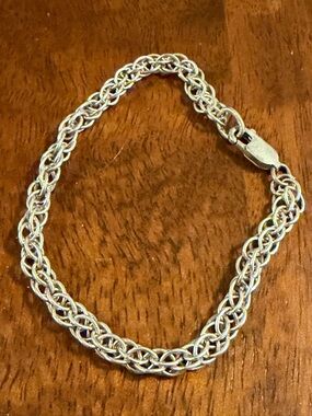Sterling Silver Rope Chain Bracelet - Silver